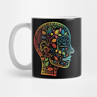 Rainbow floral mind Mug